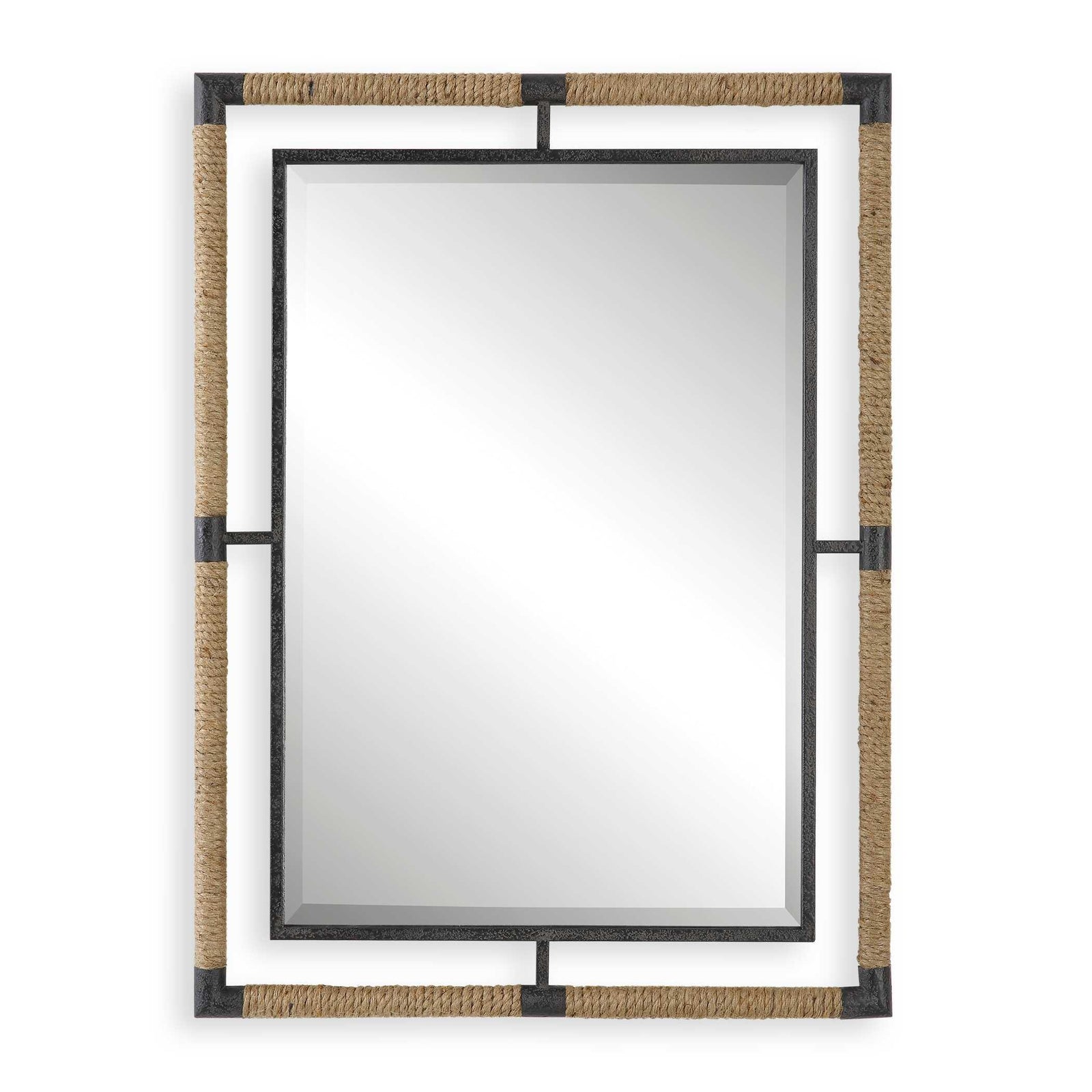 American Home Furniture Uttermost Melville Iron & Rope Mirror