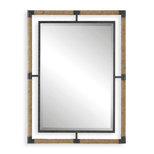 American Home Furniture Uttermost Melville Iron & Rope Mirror