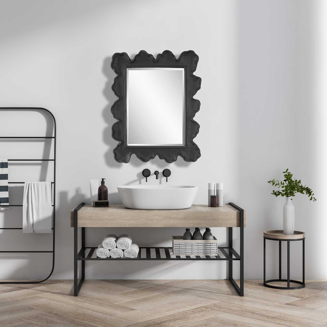 American Home Furniture Uttermost Sea Coral Black Mirror