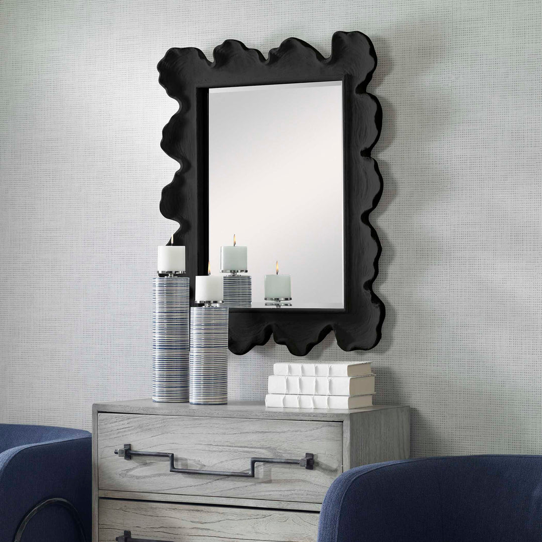 American Home Furniture Uttermost Sea Coral Black Mirror