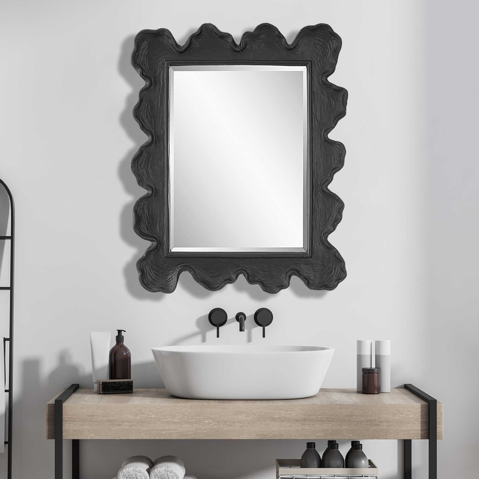 American Home Furniture Uttermost Sea Coral Black Mirror