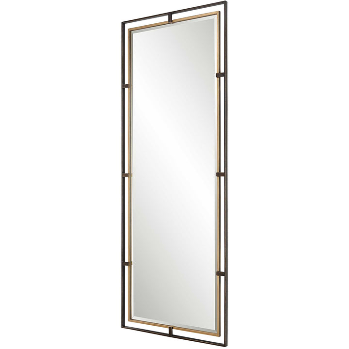 American Home Furniture Uttermost Carrizo Tall Bronze & Gold Mirror
