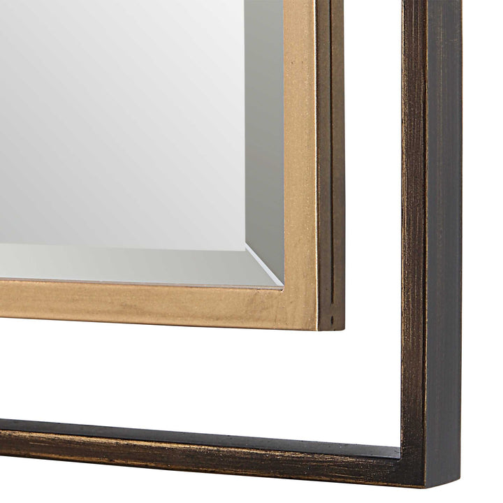 American Home Furniture Uttermost Carrizo Tall Bronze & Gold Mirror