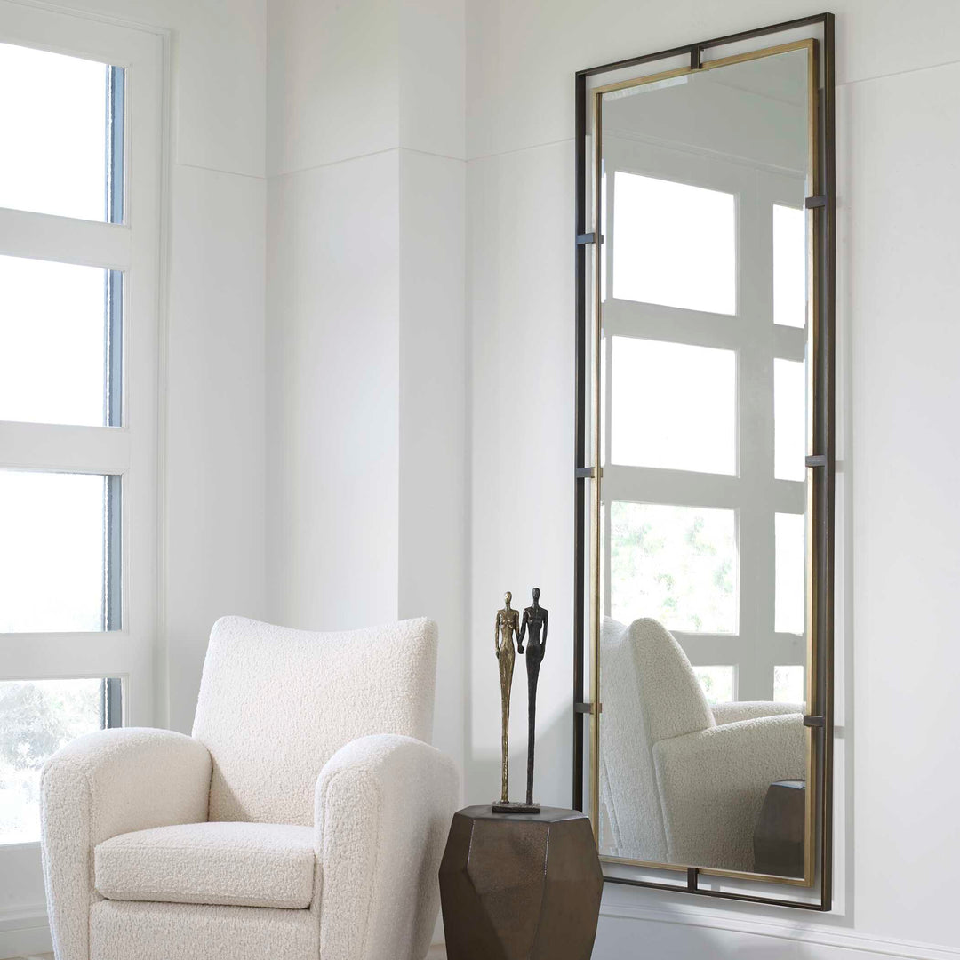 American Home Furniture Uttermost Carrizo Tall Bronze & Gold Mirror