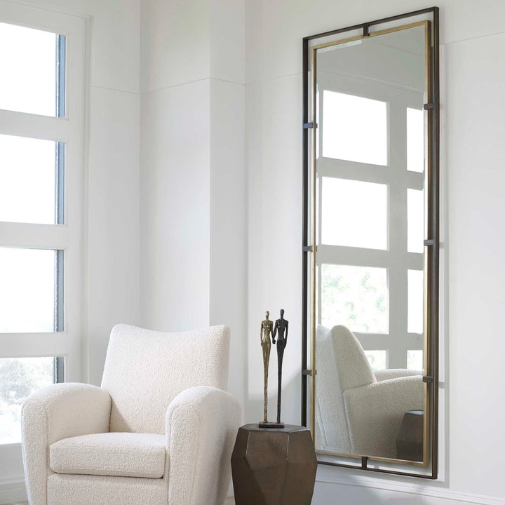 American Home Furniture Uttermost Carrizo Tall Bronze & Gold Mirror
