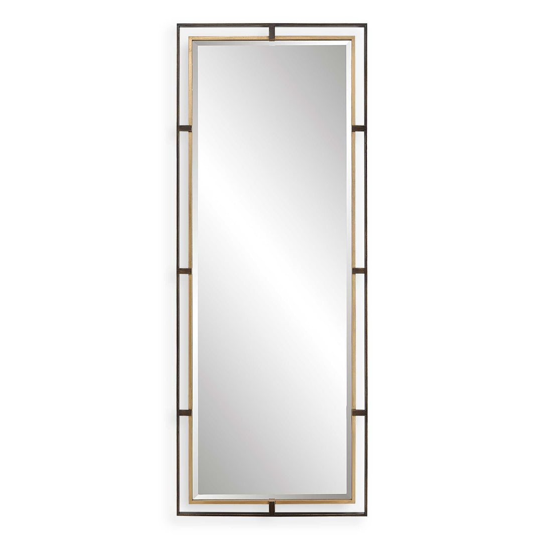 Carrizo Tall Bronze & Gold Mirror - AmericanHomeFurniture