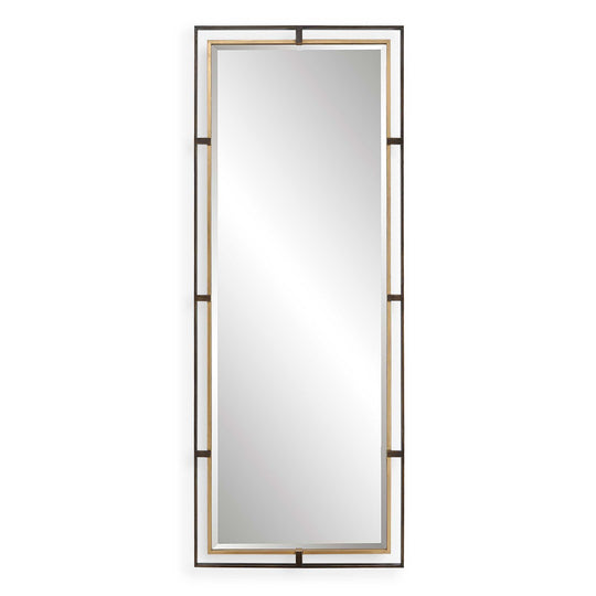 American Home Furniture Uttermost Carrizo Tall Bronze & Gold Mirror