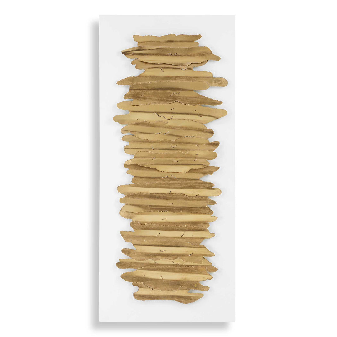 Lev White Metal Wall Decor - AmericanHomeFurniture