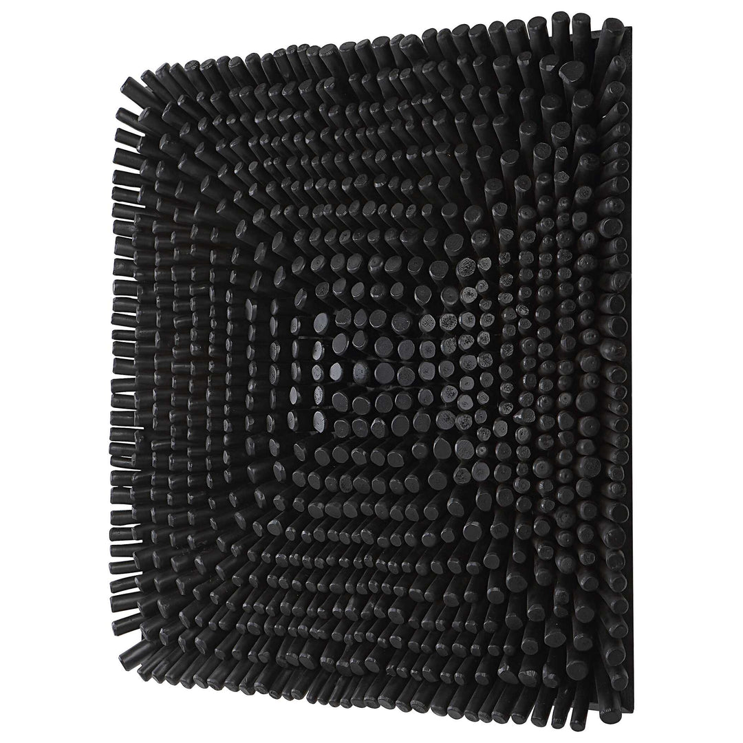 American Home Furniture Uttermost Portside Black Wood Wall Panel