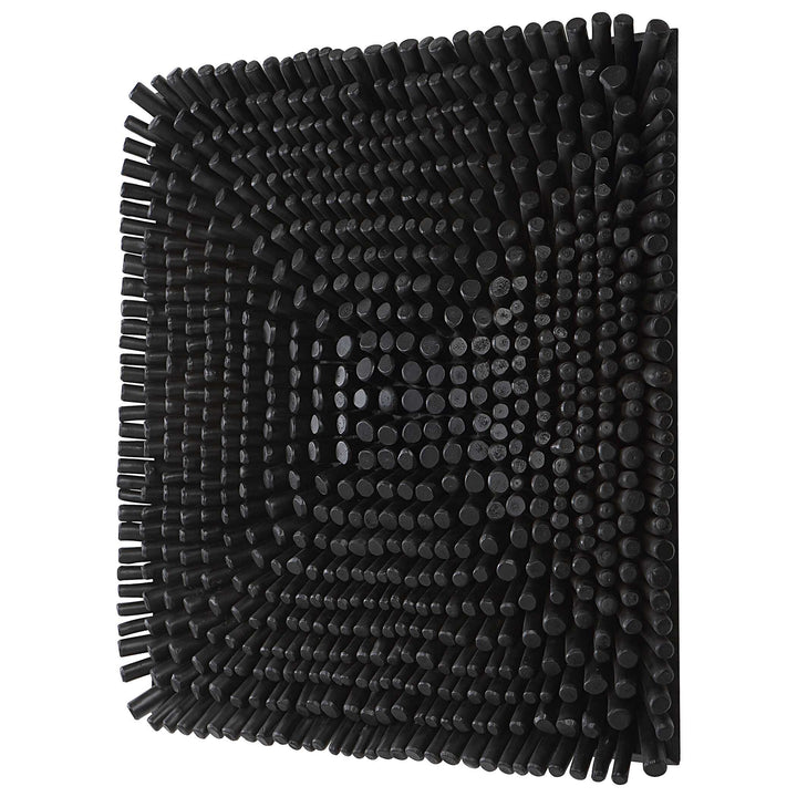 American Home Furniture Uttermost Portside Black Wood Wall Panel
