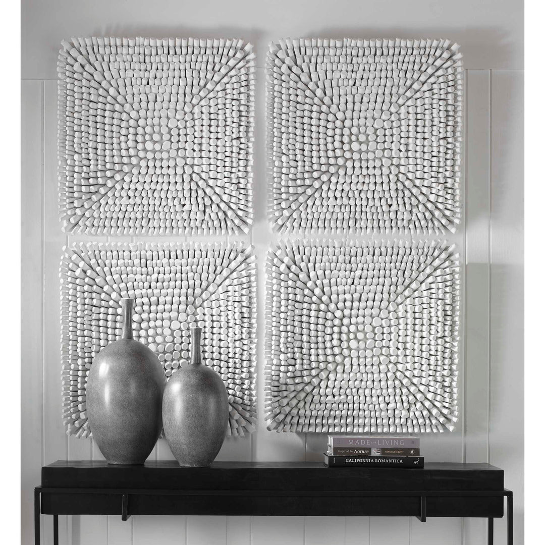 American Home Furniture Uttermost Portside White Wood Wall Panel