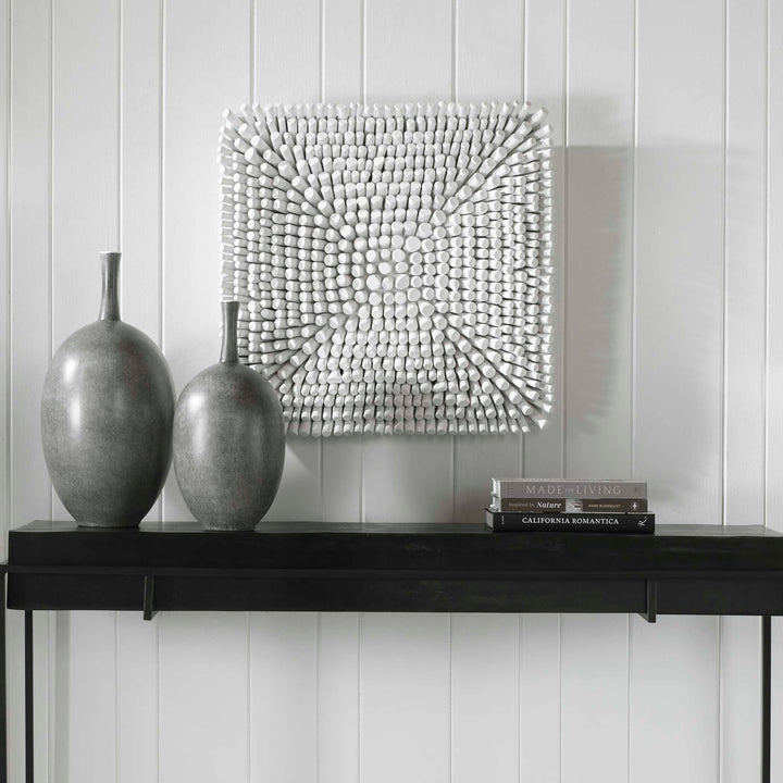 American Home Furniture Uttermost Portside White Wood Wall Panel