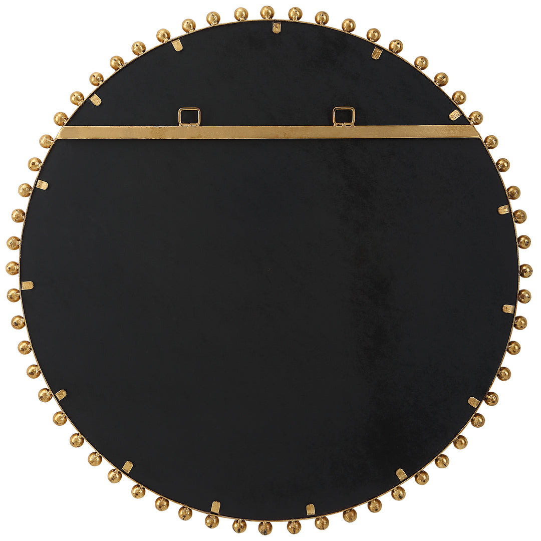 American Home Furniture Uttermost Taza Gold Round Mirror