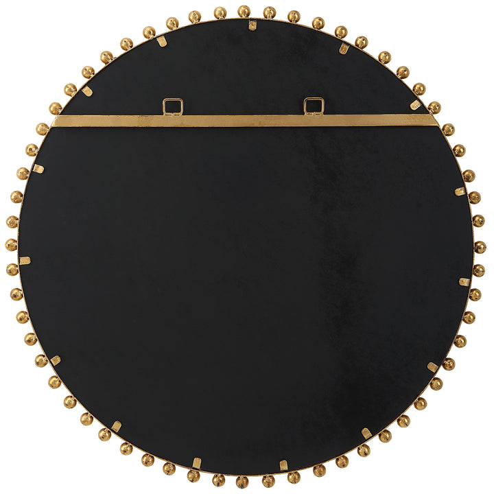 American Home Furniture Uttermost Taza Gold Round Mirror