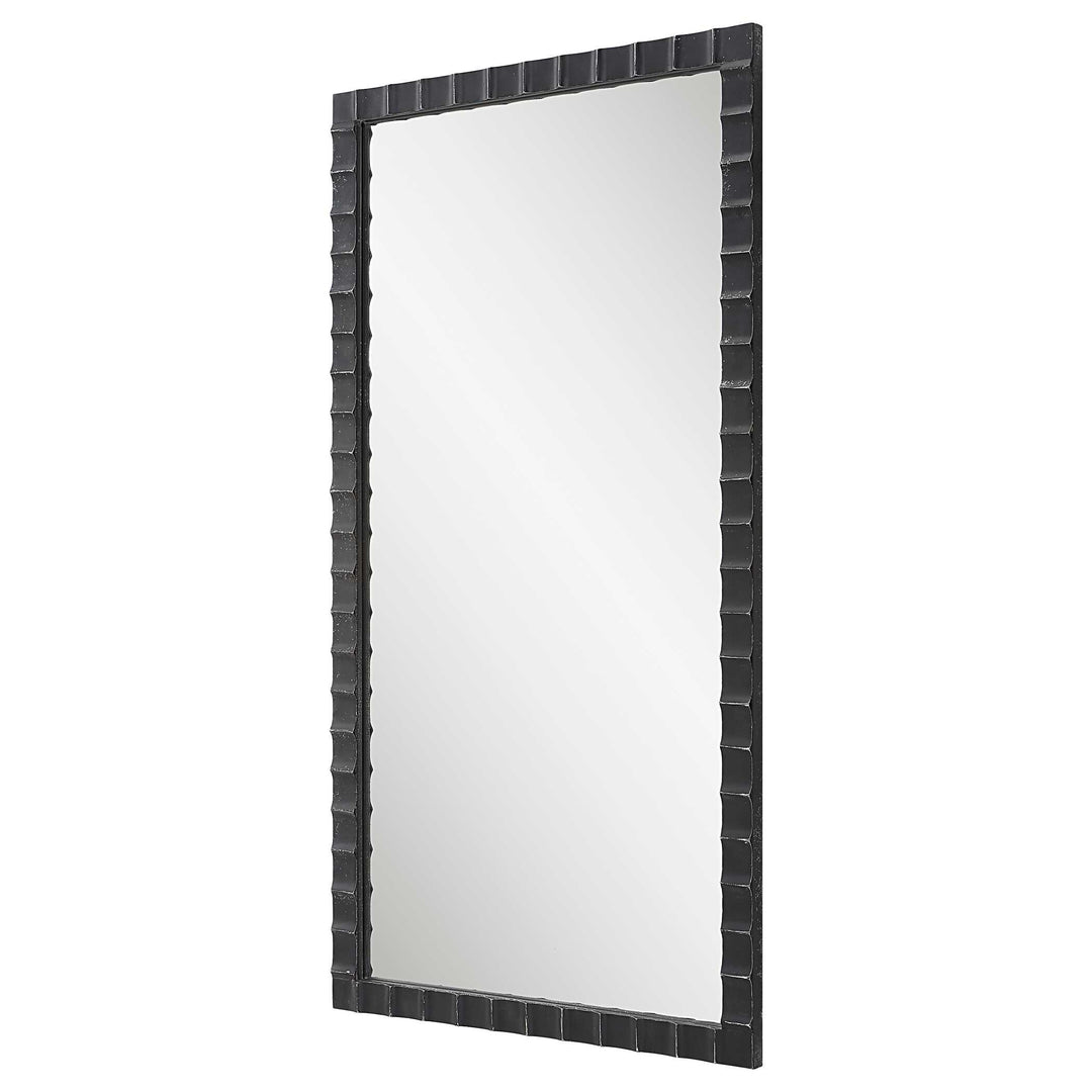 American Home Furniture Uttermost Dandridge Black Industrial Mirror