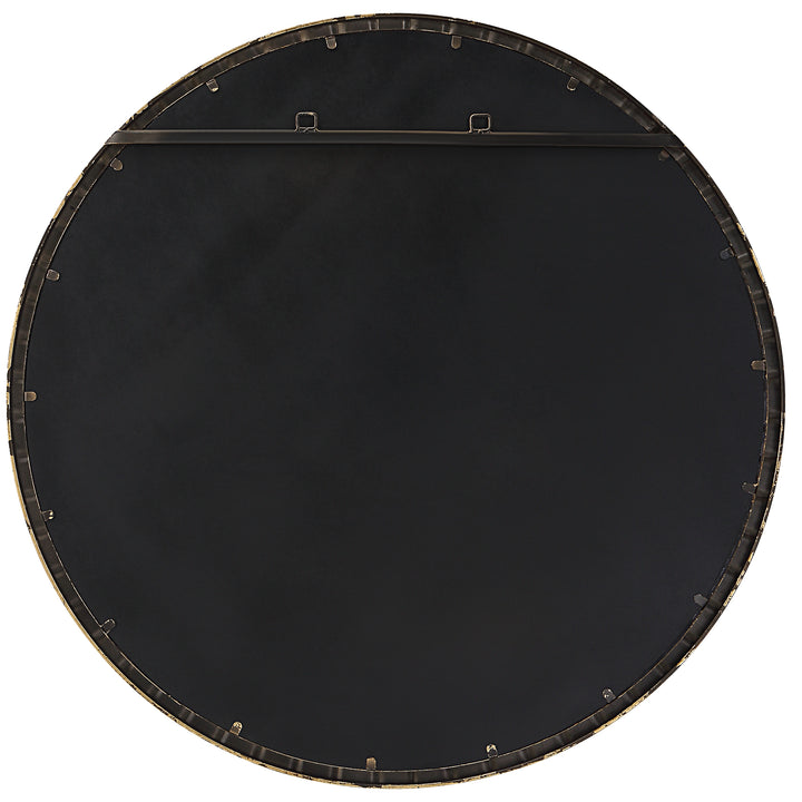 American Home Furniture Uttermost Dandridge Gold Round Mirror