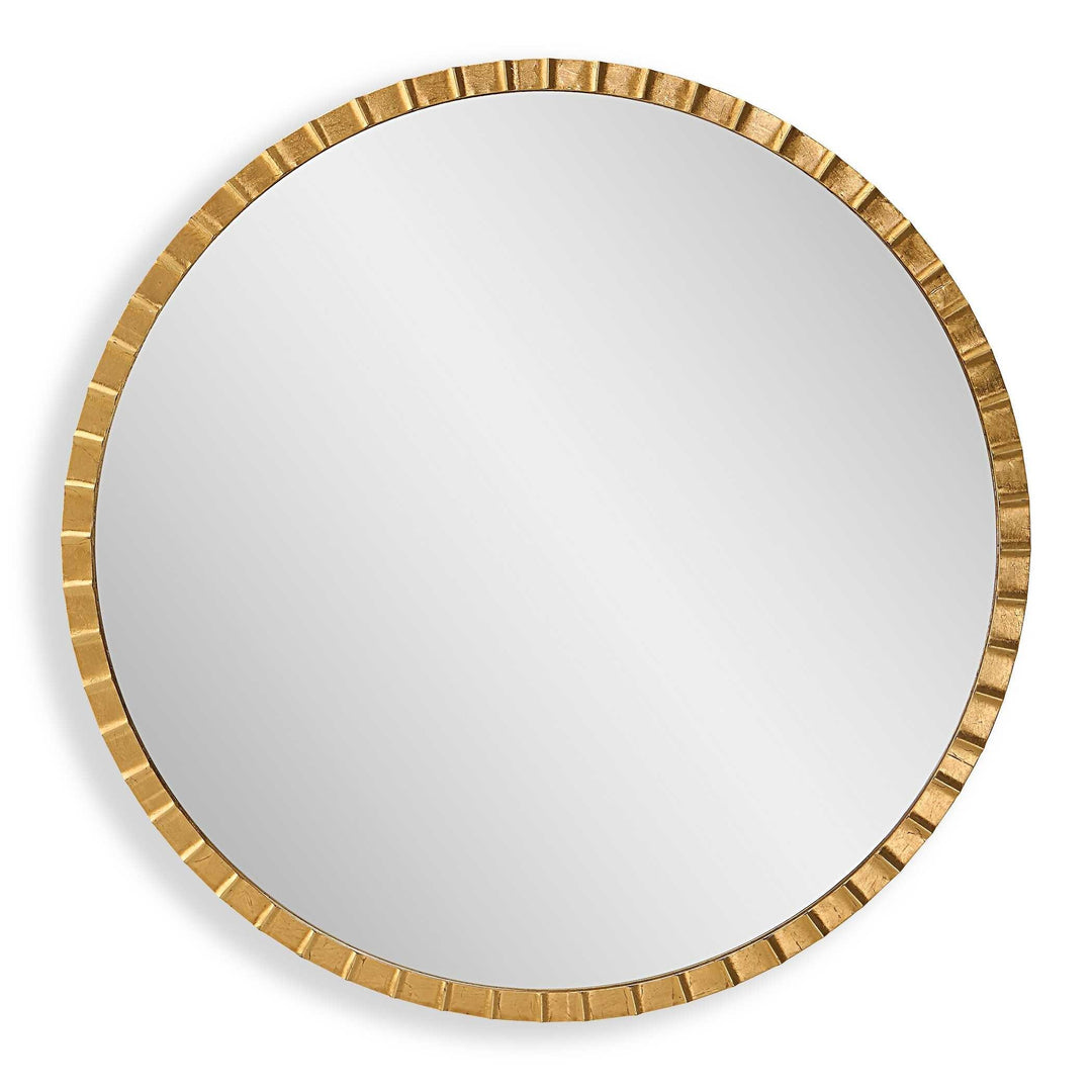 Dandridge Gold Round Mirror - AmericanHomeFurniture