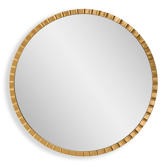 American Home Furniture Uttermost Dandridge Gold Round Mirror