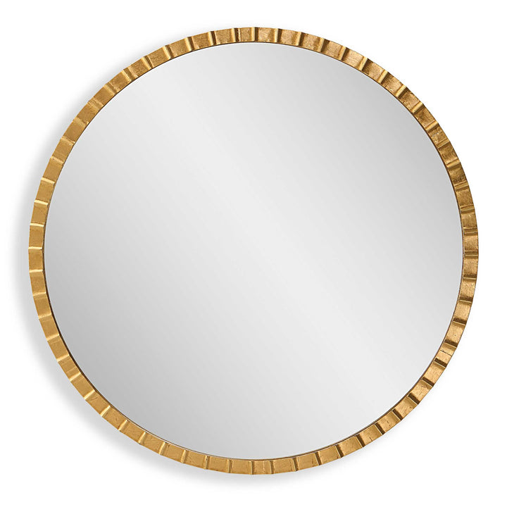 American Home Furniture Uttermost Dandridge Gold Round Mirror