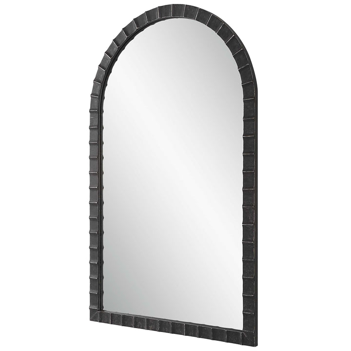 American Home Furniture Uttermost Dandridge Black Arch Mirror
