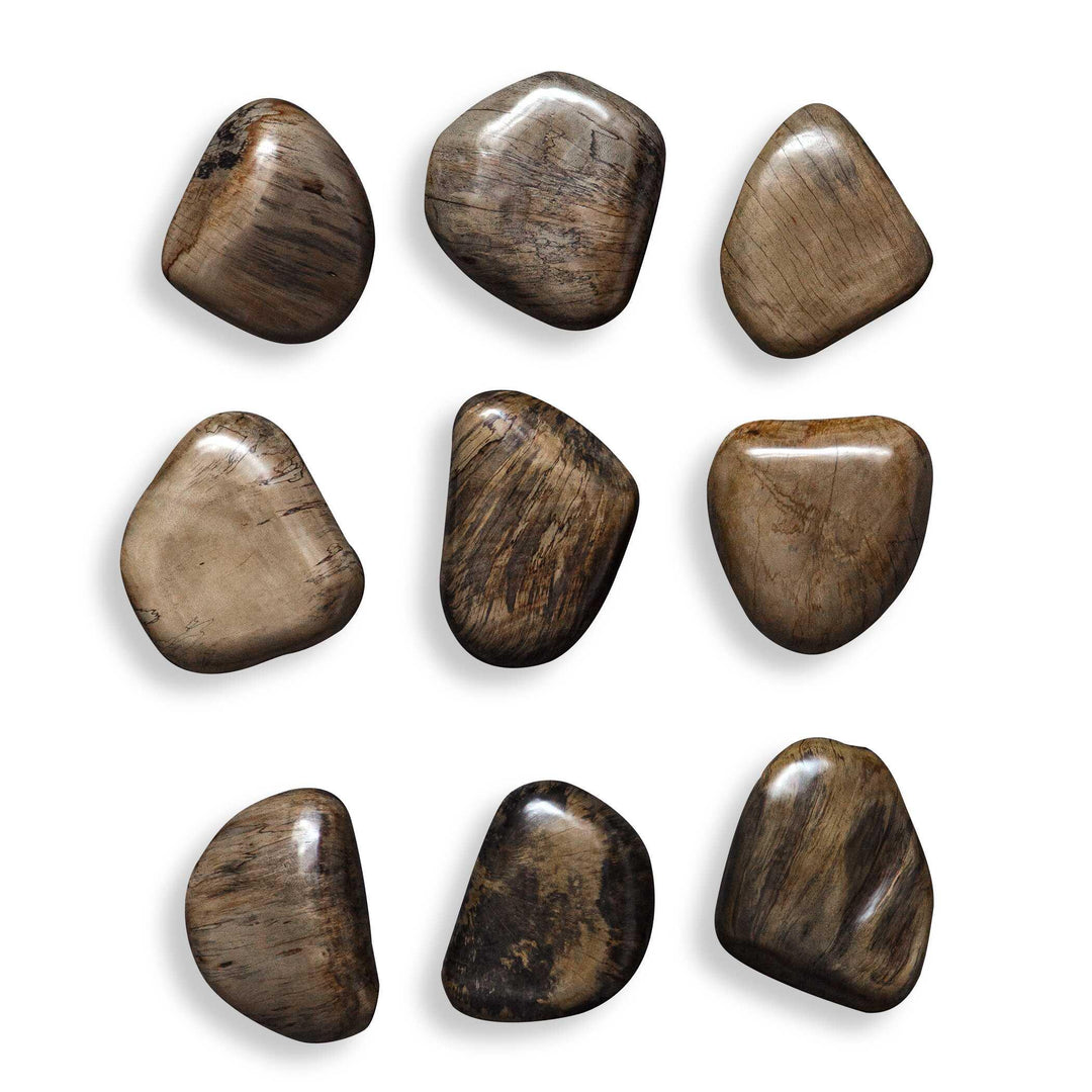 Pebbles Walnut Wood Wall Décor - Set of 9 - AmericanHomeFurniture