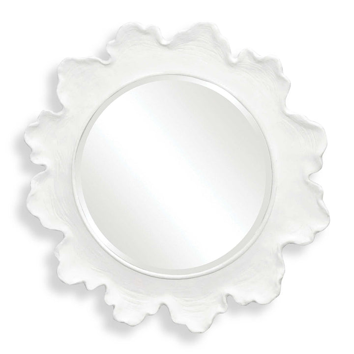 American Home Furniture Uttermost Sea Coral White Round Mirror