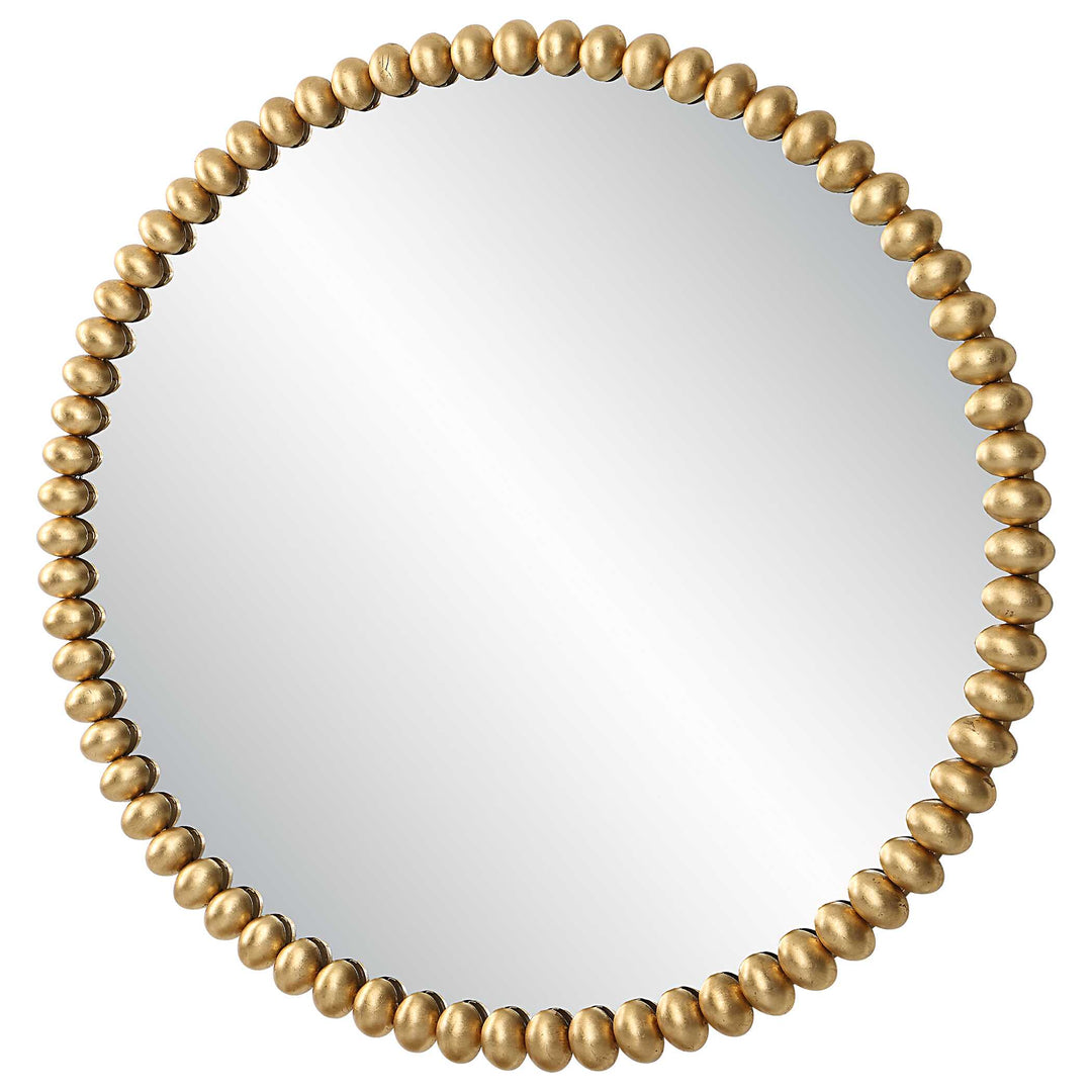American Home Furniture Uttermost Byzantine Round Gold Mirror