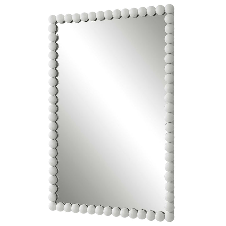 American Home Furniture Uttermost Serna White Vanity Mirror