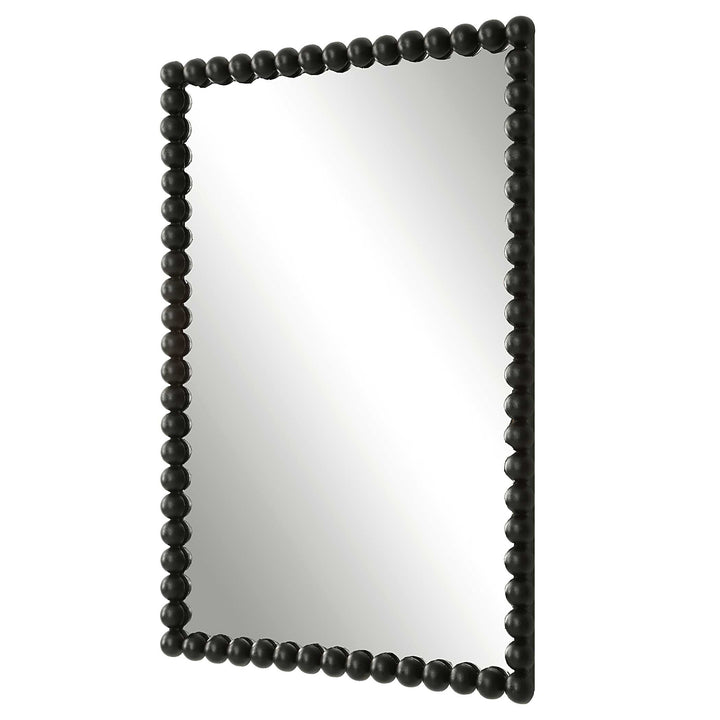 American Home Furniture Uttermost Serna Black Vanity Mirror