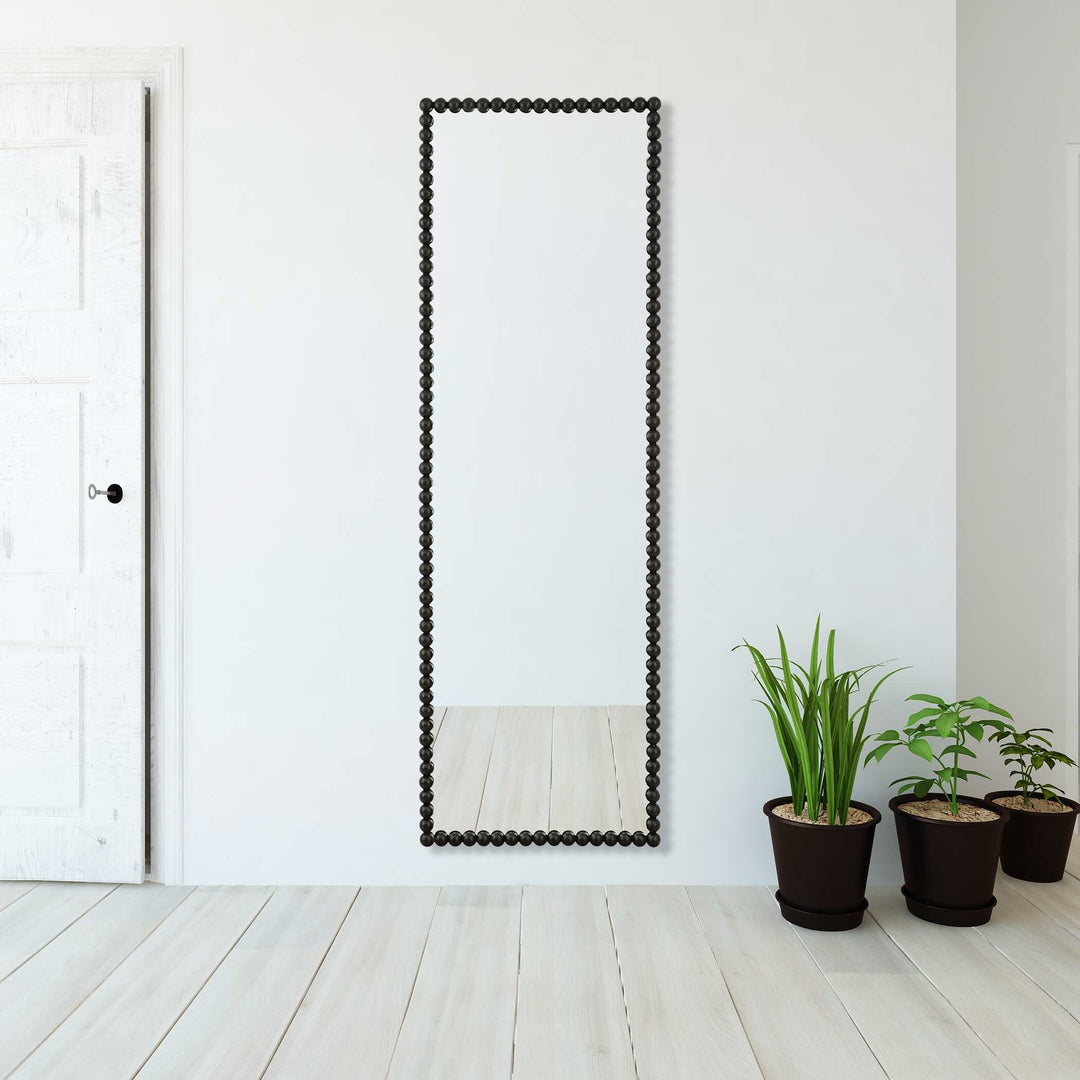 American Home Furniture Uttermost Serna Black Tall Mirror