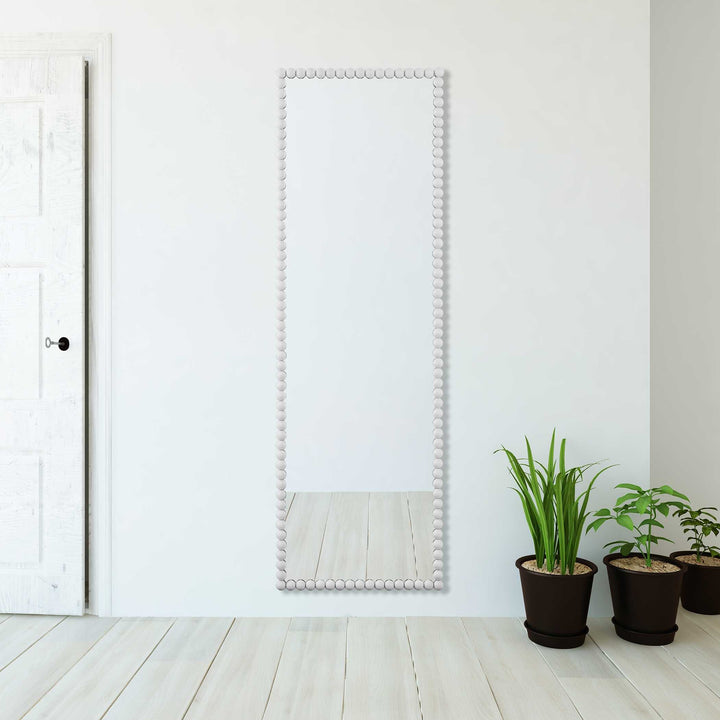 American Home Furniture Uttermost Serna White Tall Mirror