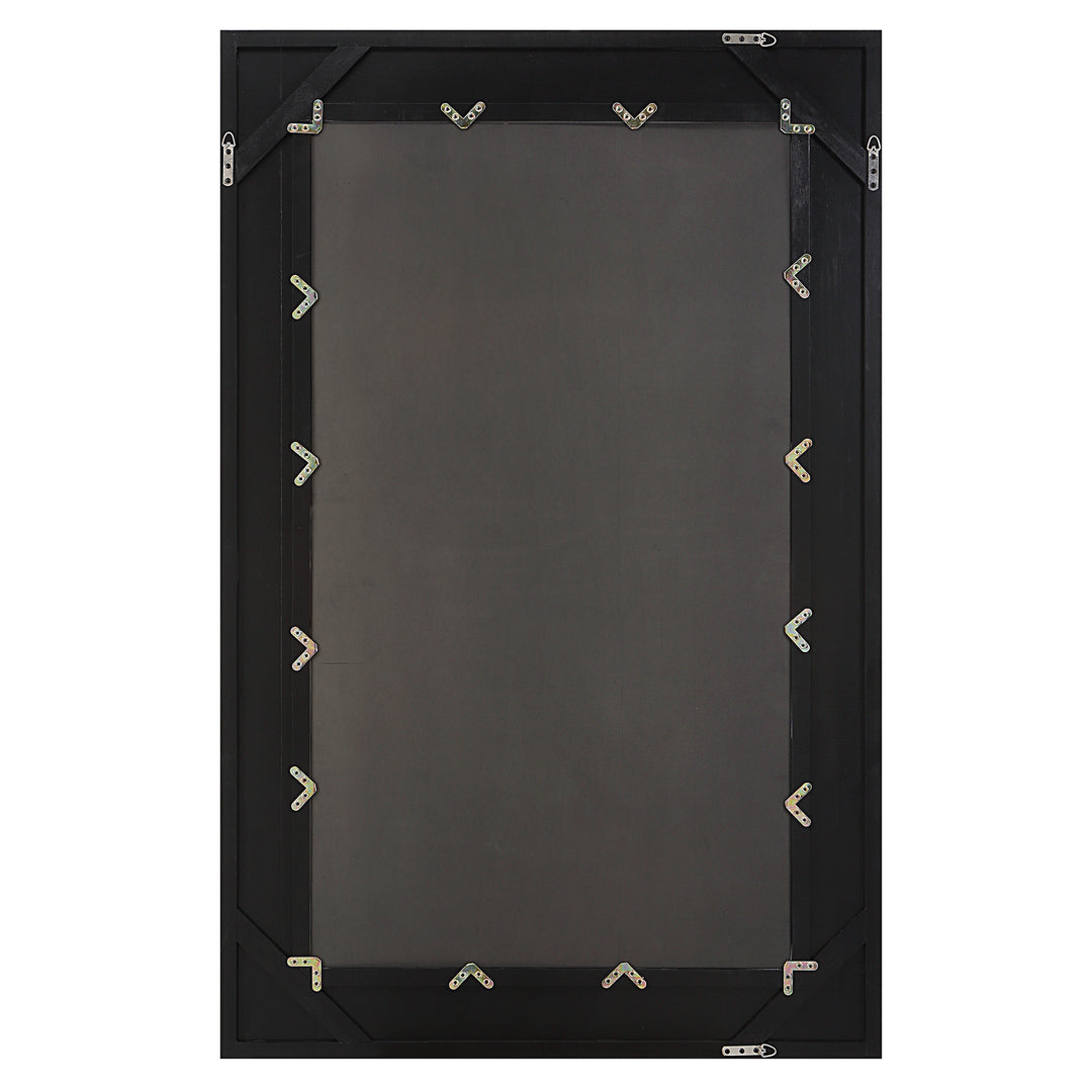 American Home Furniture Uttermost Everest Satin Black Mirror