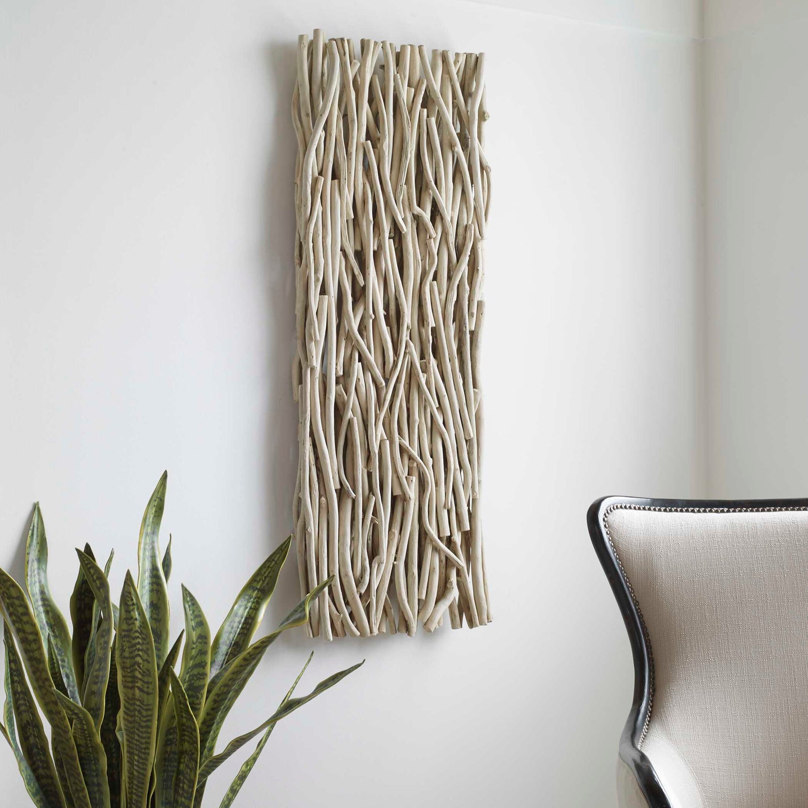 American Home Furniture Uttermost Gathered Teak Bleached Wood Wall Decor