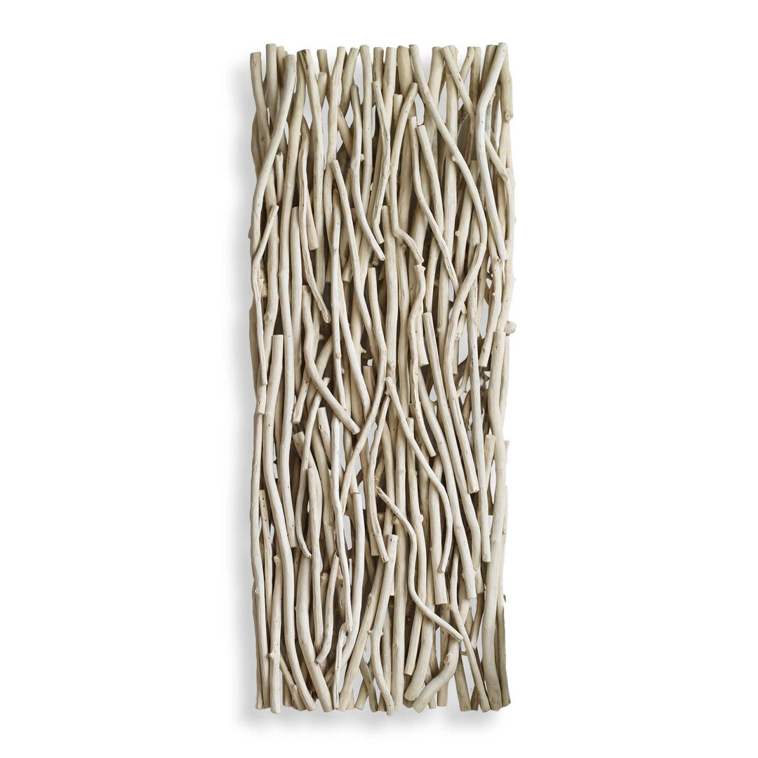 Gathered Teak Bleached Wood Wall Decor - AmericanHomeFurniture