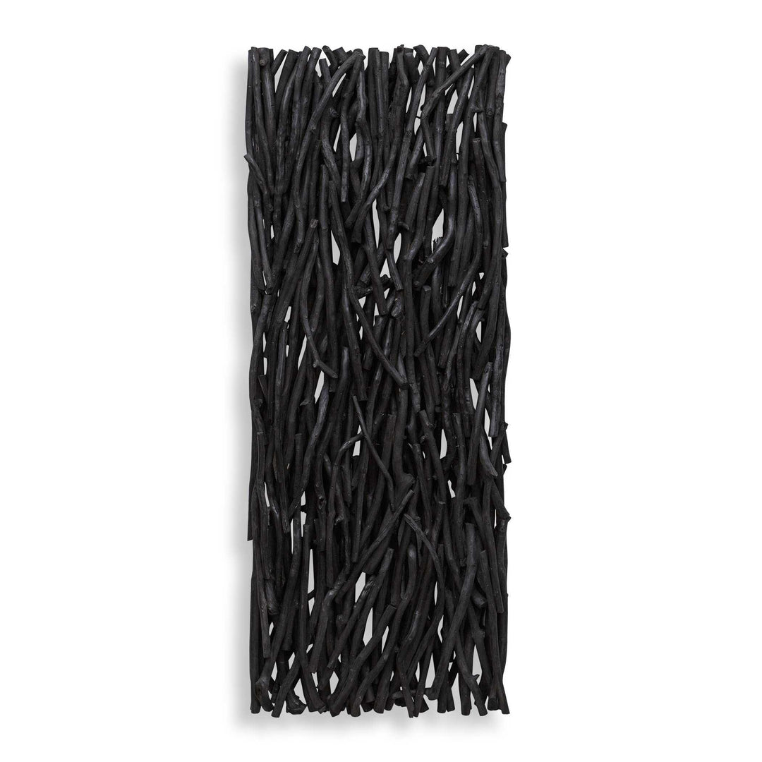 Gathered Teak Black Wood Wall Decor - AmericanHomeFurniture