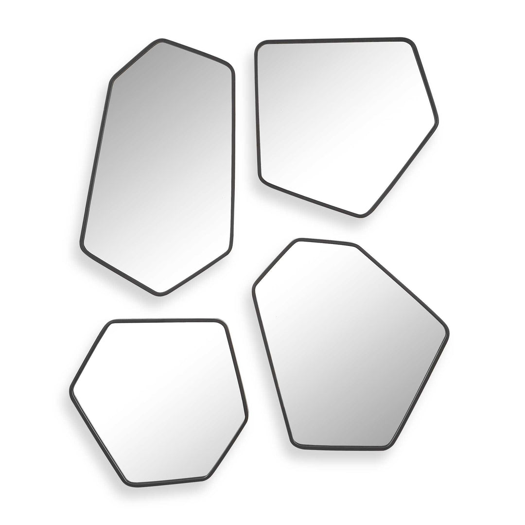 Linneah Black Mirrors - Set of 4 - AmericanHomeFurniture