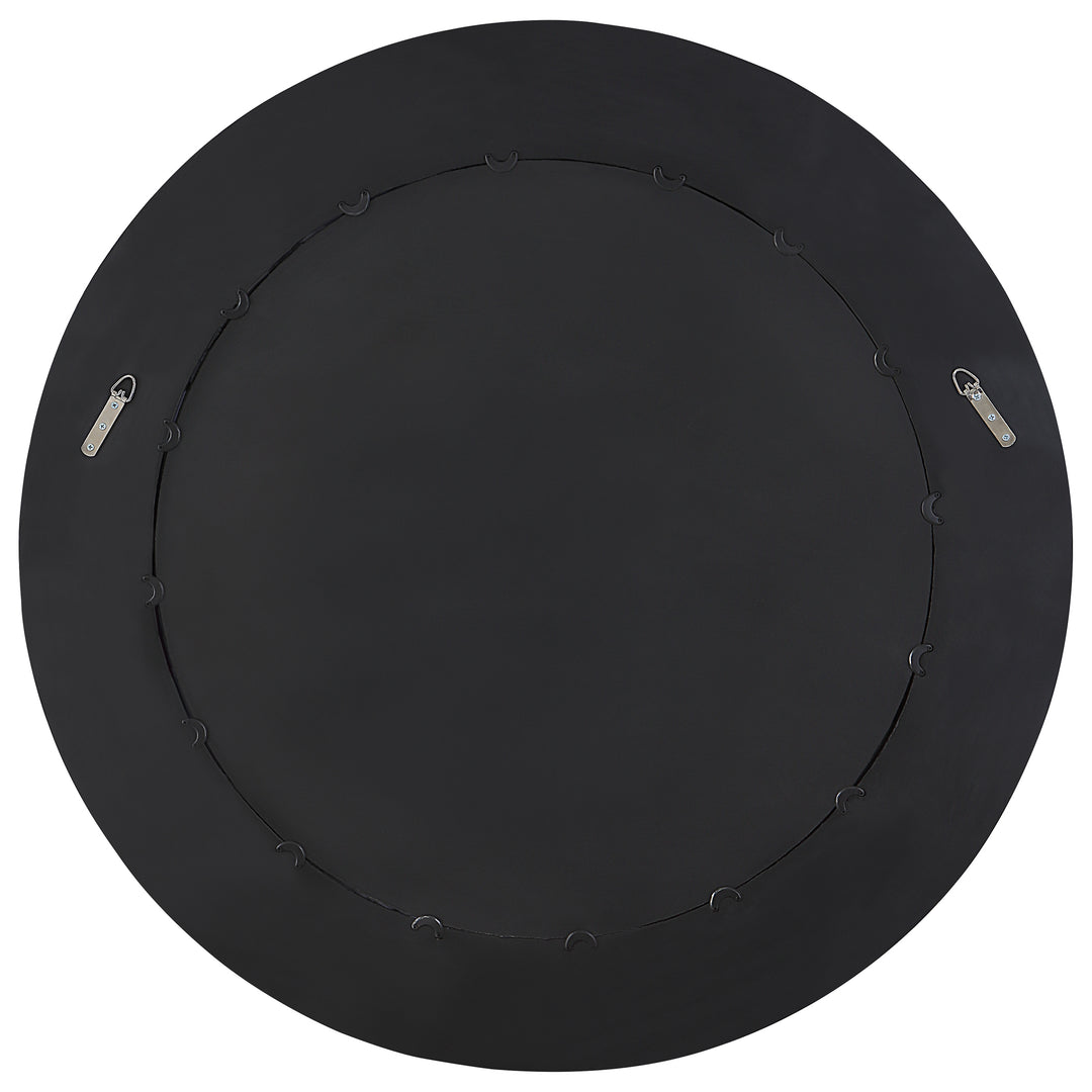American Home Furniture Uttermost Caribou Dark Espresso Round Mirror