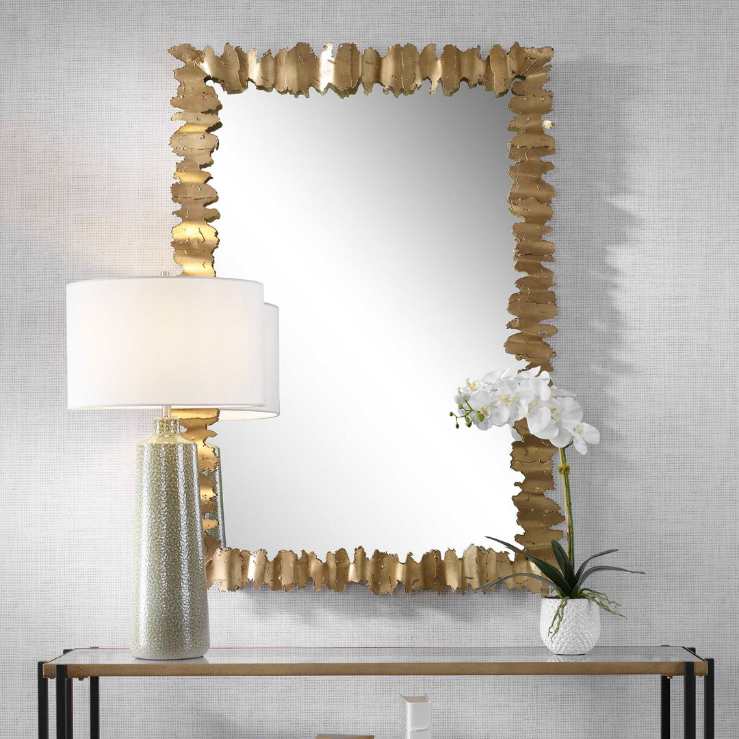 American Home Furniture Uttermost Lev Antique Gold Mirror