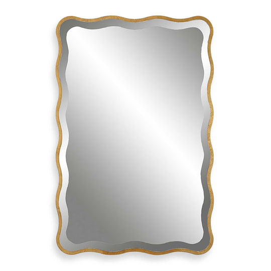 American Home Furniture Uttermost Aneta Gold Scalloped Mirror