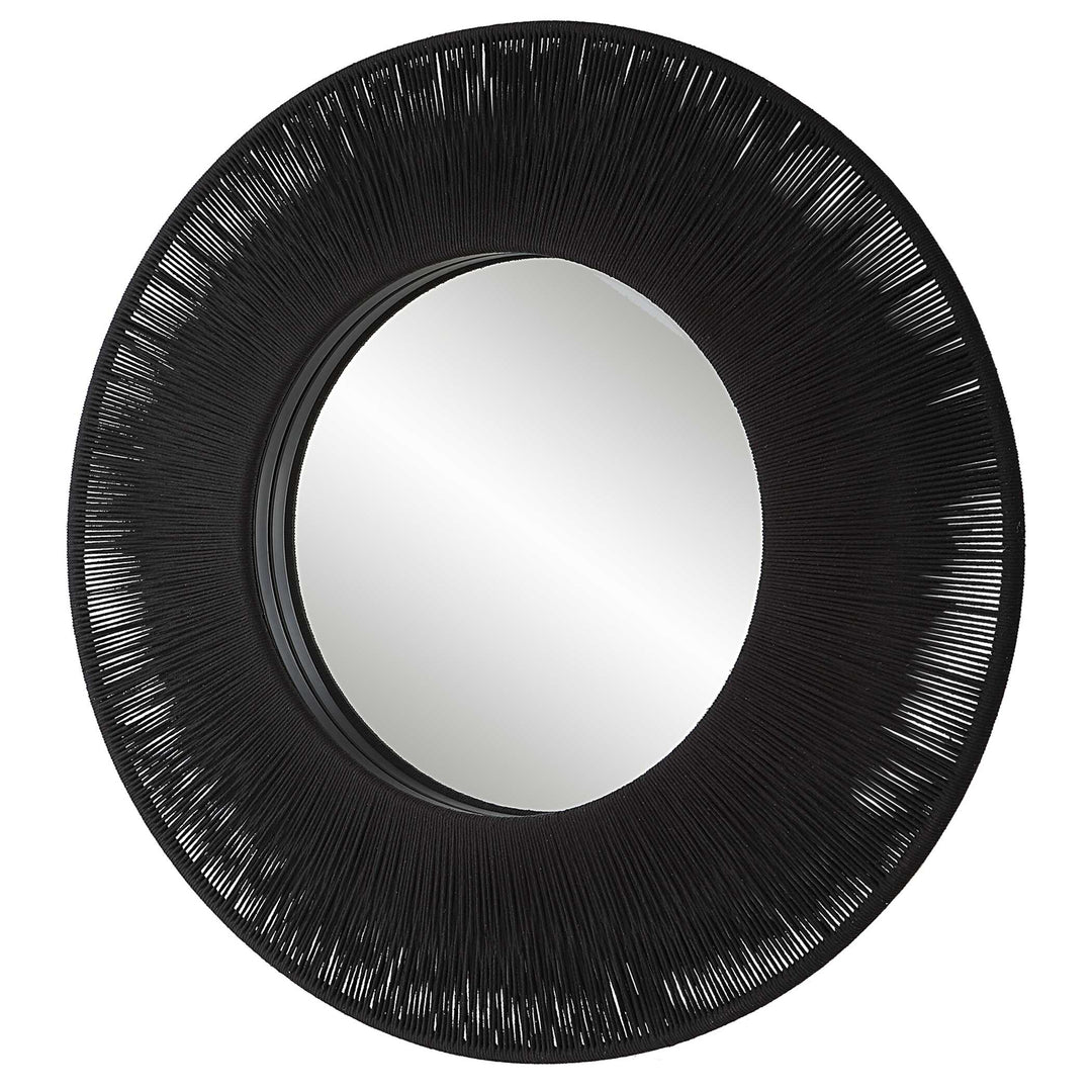 American Home Furniture Uttermost Sailor's Knot Black Round Mirror