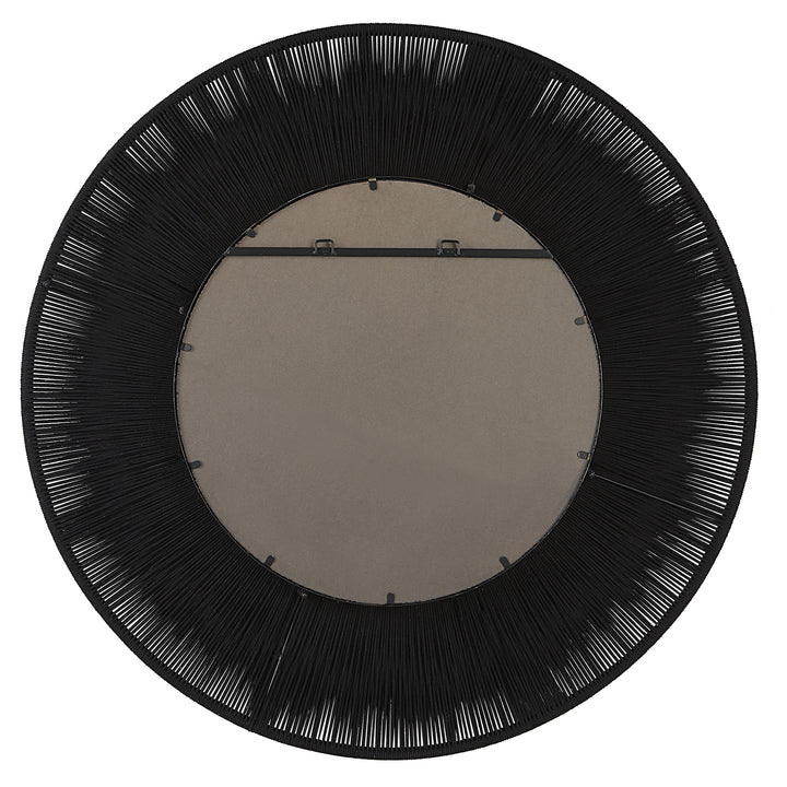 American Home Furniture Uttermost Sailor's Knot Black Round Mirror