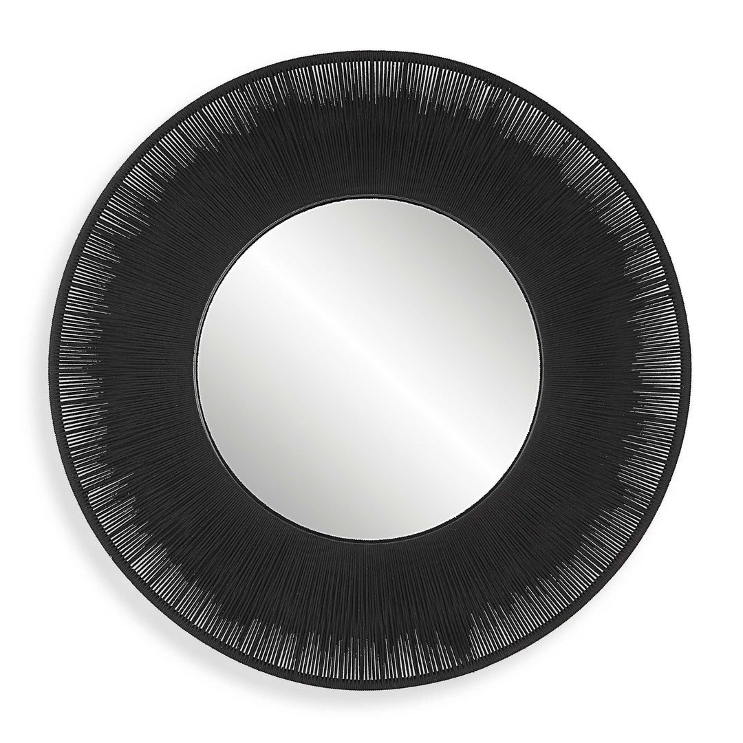 Sailor's Knot Black Round Mirror - AmericanHomeFurniture