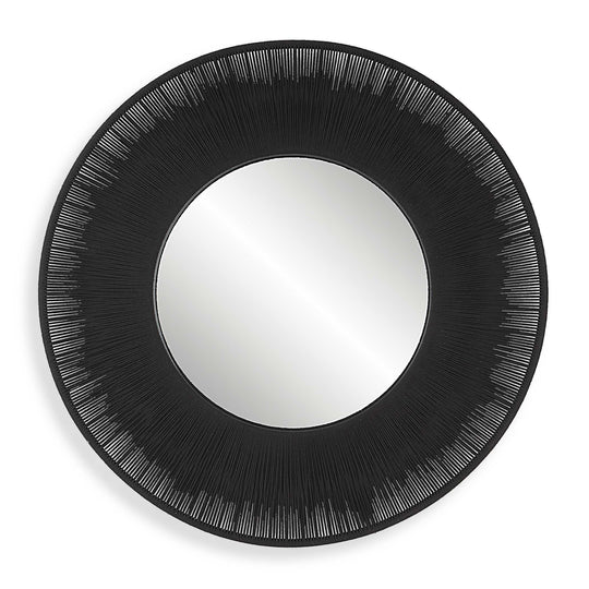 American Home Furniture Uttermost Sailor's Knot Black Round Mirror
