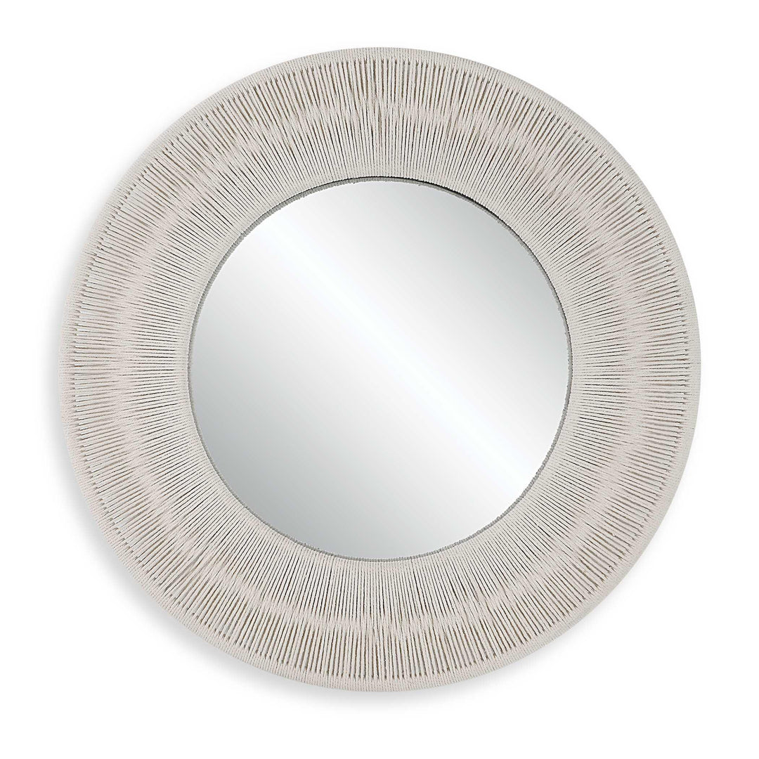 Sailor's Knot White Small Round Mirror - AmericanHomeFurniture