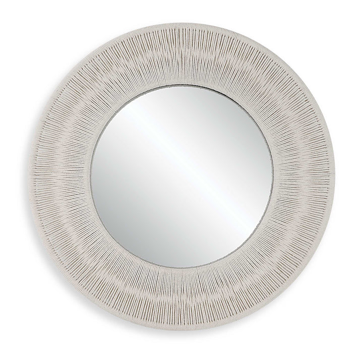 American Home Furniture Uttermost Sailor's Knot White Small Round Mirror