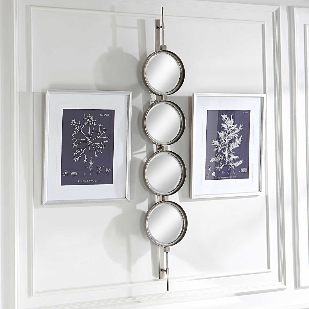 American Home Furniture Uttermost Button Silver Mirror
