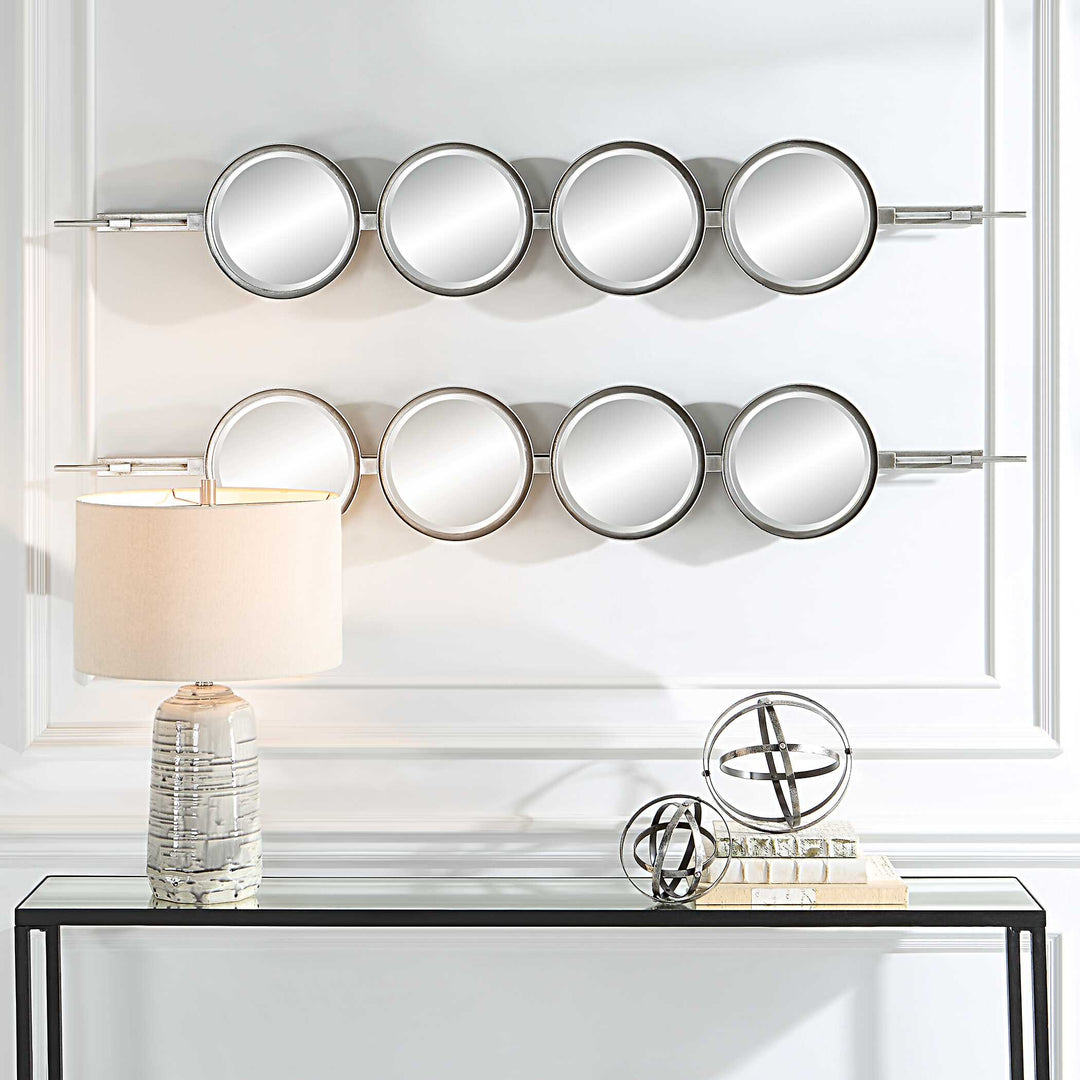American Home Furniture Uttermost Button Silver Mirror