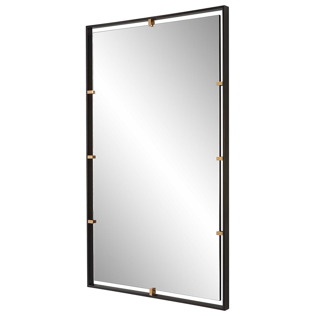 American Home Furniture Uttermost Egon Rectangular Bronze Mirror