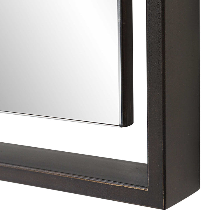American Home Furniture Uttermost Egon Rectangular Bronze Mirror