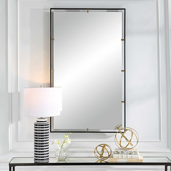 American Home Furniture Uttermost Egon Rectangular Bronze Mirror
